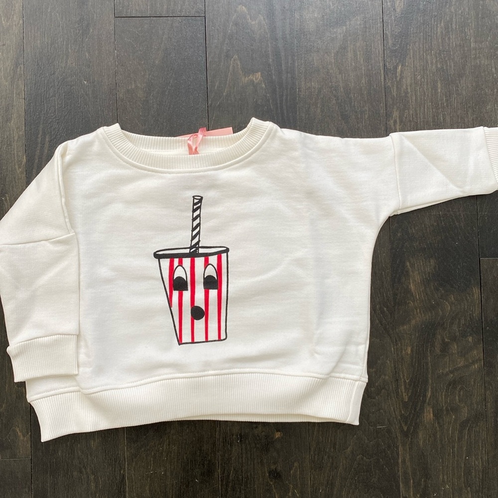 Hugo Loves Tiki Soda Wide Sweatshirt NWT